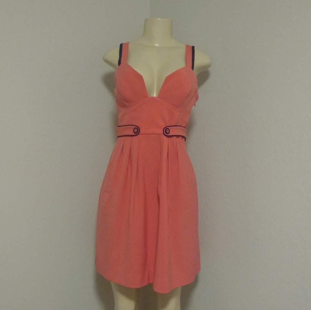 Black Halo Orange Black Small Dress